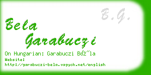 bela garabuczi business card